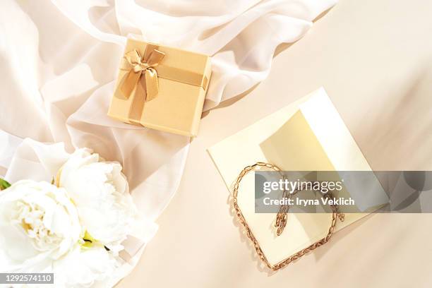 concept of beauty gift on valentine's day. - wedding gift stock pictures, royalty-free photos & images