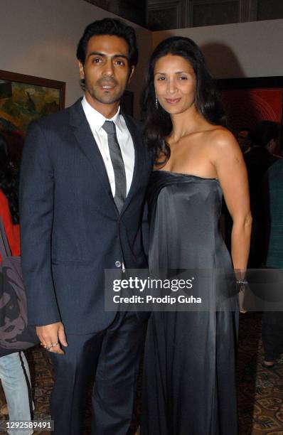 Arjun Rampal and Mehr Mehr Jesia attend the launch of 'Forbes Life India' on January 28, 2011 in Mumbai,India