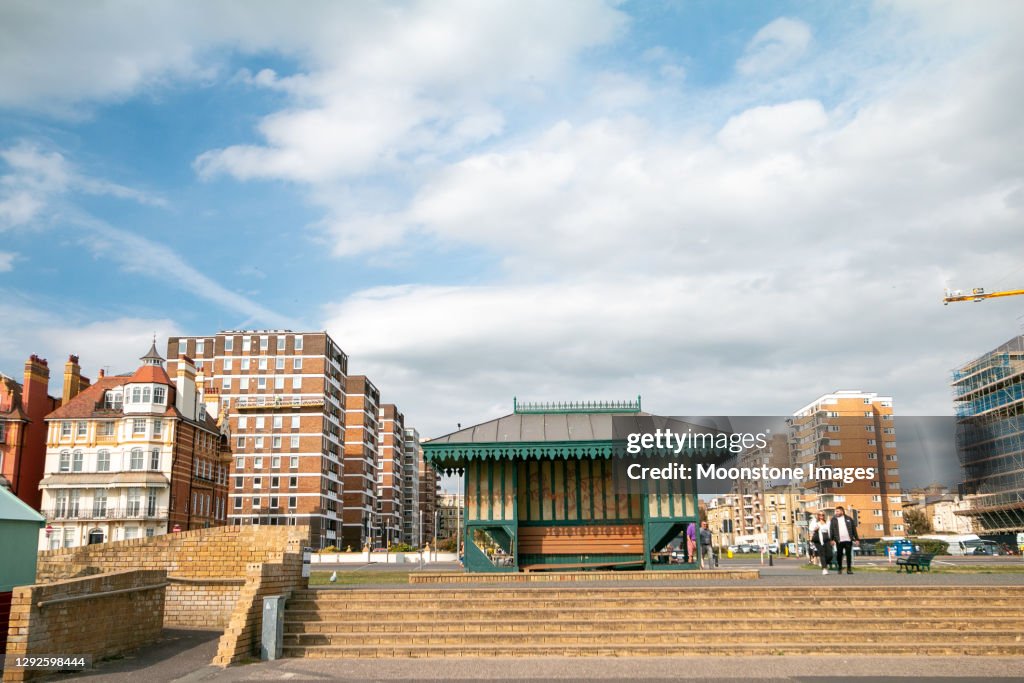 Park Bench on Hove Lawns in Brighton & Hove, England