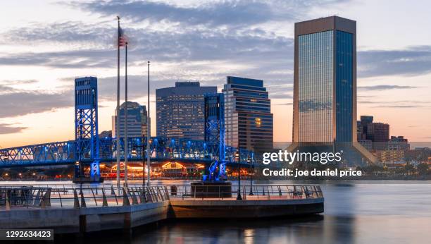 large pano, john t alsop jr bridge, jacksonville, florida, america - jacksonville florida transit stock pictures, royalty-free photos & images