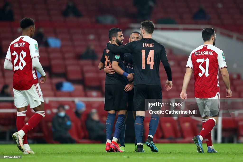 Arsenal v Manchester City - Carabao Cup Quarter Final