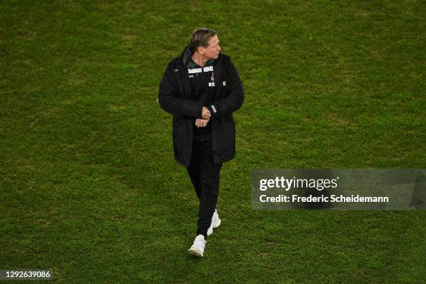 Headcoach Markus Gisdol of Cologne prior to the DFB Cup second round match between 1. FC Koeln and VfL Osnabrueck at RheinEnergieStadion on December...