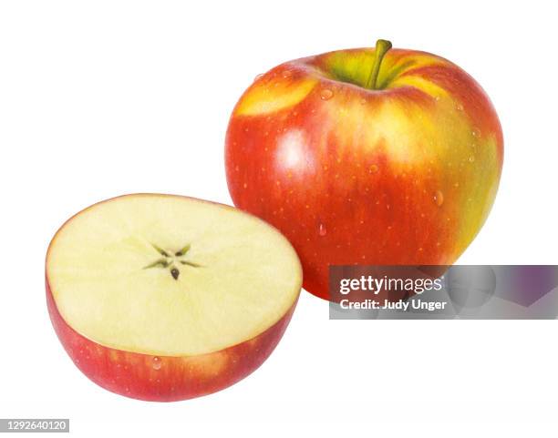 apple jazz and half - two apples stock illustrations