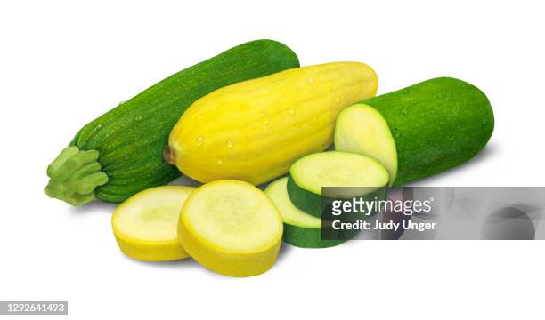zucchini & yellow squash - photo realism stock illustrations
