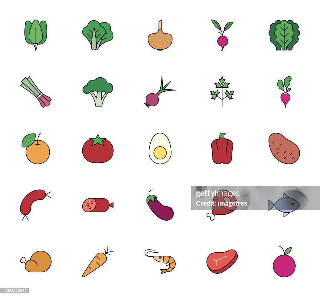 Food and Drinks Icon Set