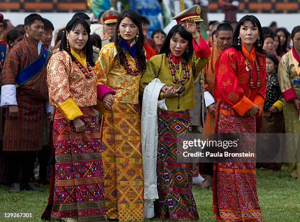 The Queen mothers, from left Ashi Tshering Yangdon Wangchuck, Queen of Bhutan Ashi Jetsun Pema Wangchuck,Ashi Dorji Wangmo Wangchuck and Sangay...