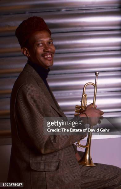 American jazz trumpeter, jazz cornetist, composer, and musician Don Cherry poses for a portrait on February 14, 1987 in New York City, New York. As a...