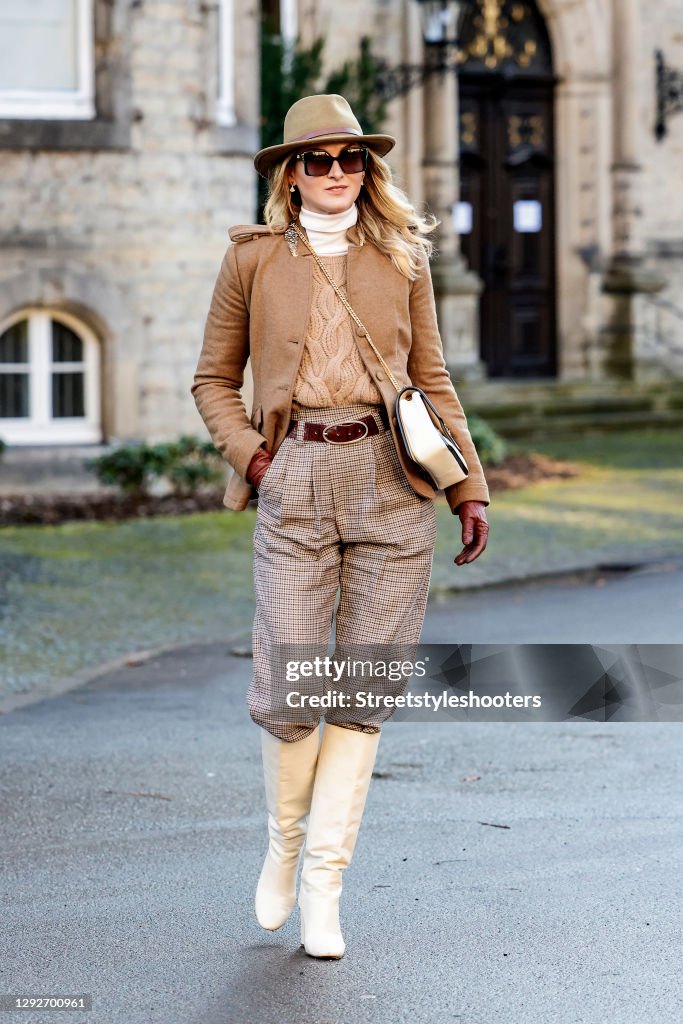 Lilly zu Sayn-Wittgenstein-Berleburg Street Style Shooting In Bueckeburg