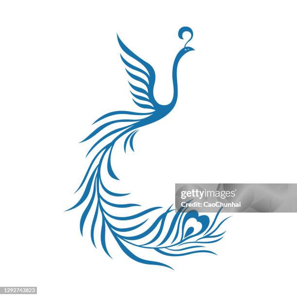 stockillustraties, clipart, cartoons en iconen met chinese stijl phoenix - phoenix bird