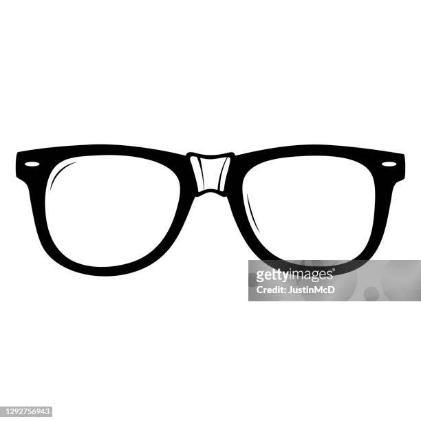nerd brille mit klebeband - brille kaputt stock-grafiken, -clipart, -cartoons und -symbole