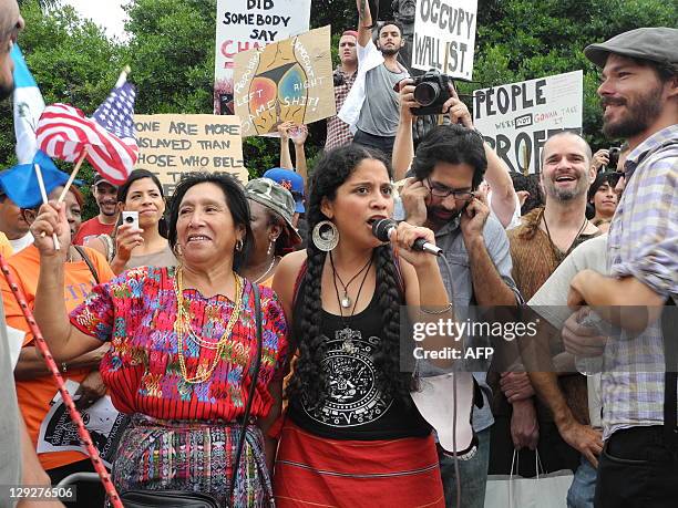 At least 1,000 people marched on October 15, 2011 from the Torch of Friendship in Biscayne Blvd - heart of Miami and close to Brickell Finanacial...