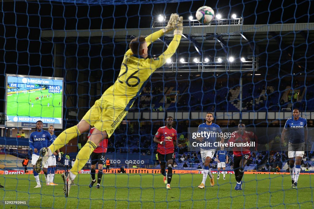 Everton v Manchester United - Carabao Cup Quarter Final