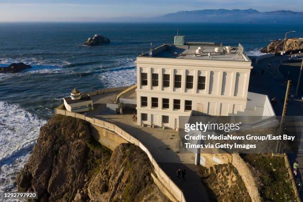 The Cliff House is seen from this drone view near Ocean Beach in San Francisco, Calif., on Monday, Dec. 21, 2020. It was recently announced that the...