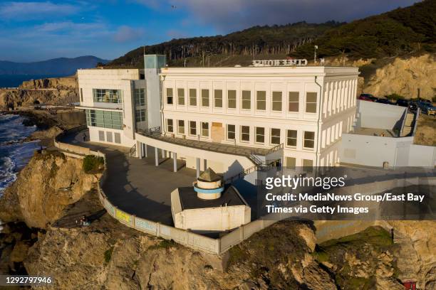 The Cliff House is seen from this drone view near Ocean Beach in San Francisco, Calif., on Monday, Dec. 21, 2020. It was recently announced that the...