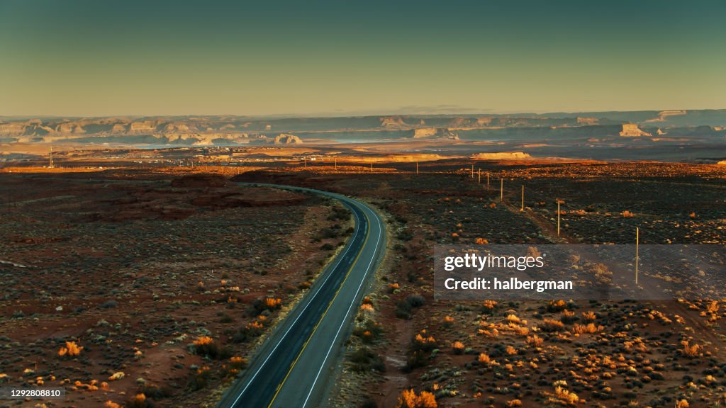 View Towards LeChee en Page, AZ at Sunrise