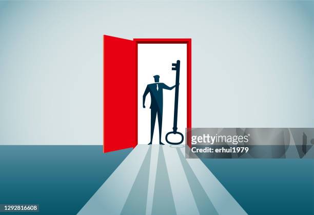 candidate - opening door stock illustrations