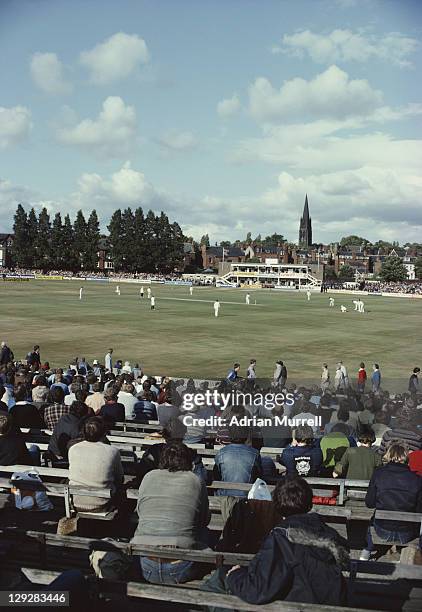 General view from the stands of Australia's 1st innings of the Third Ashes Test between England and Australia on 16th July 1981at the Headingley...