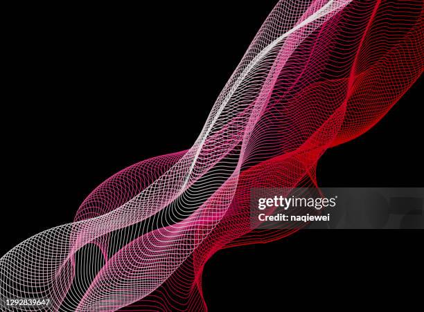 ilustrações de stock, clip art, desenhos animados e ícones de vector flowing gradient ribbon pattern backgrounds for design - fluxo de dados