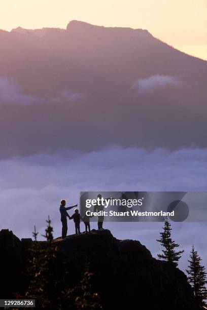 family on top of olympic np, wa - sturt park stock pictures, royalty-free photos & images