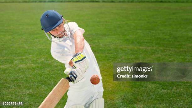 batsman playing cricket - batsman stock pictures, royalty-free photos & images