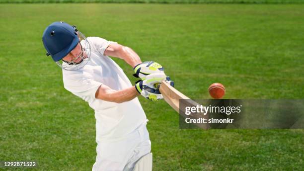 batsman playing cricket - sports bat stock pictures, royalty-free photos & images