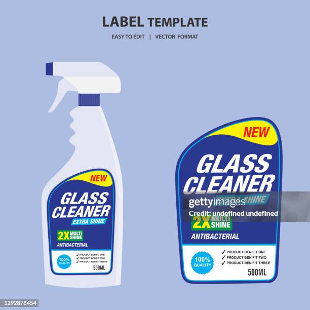 cleaner, laundry detergent bottle label, toilet or sink cleaner, creative package banner design template. mock up design and vector illustration. - fabric softener bottle stock illustrations
