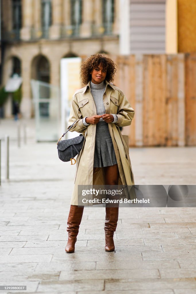 Street Style At Paris Fashion Week - Womenswear Spring Summer 2021 : Day Two