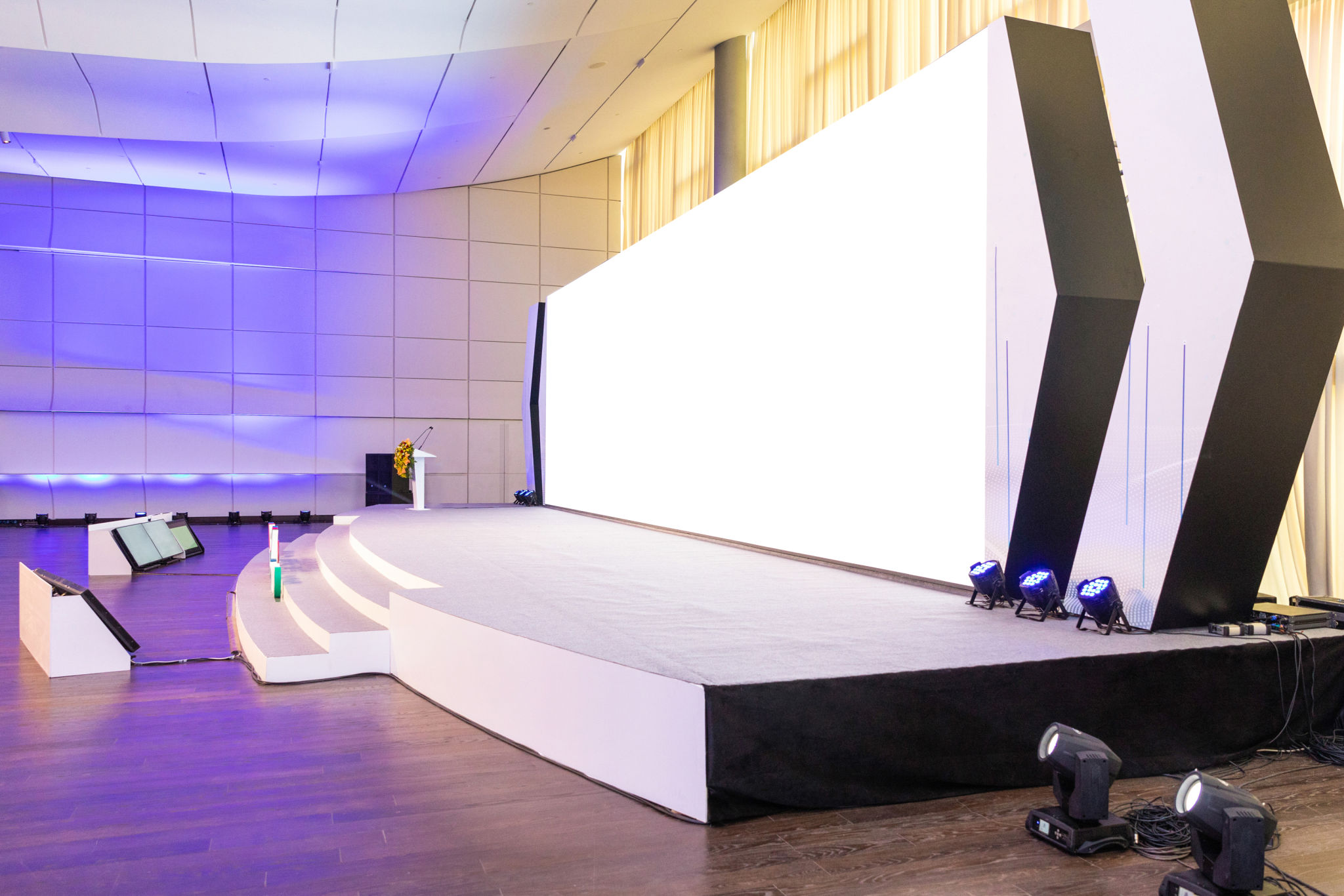 LED conference setup