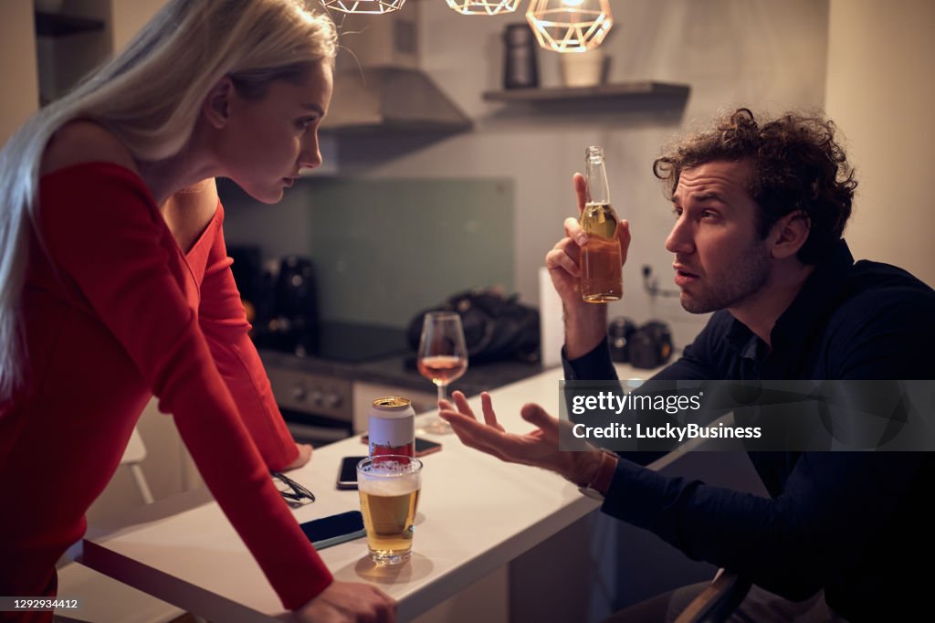 Angry Wife Arguing With Her Drunk Husband High Res Stock Photo Getty angry-wife-arguing-with-her-drunk-husband-high-res-stock-photo-getty