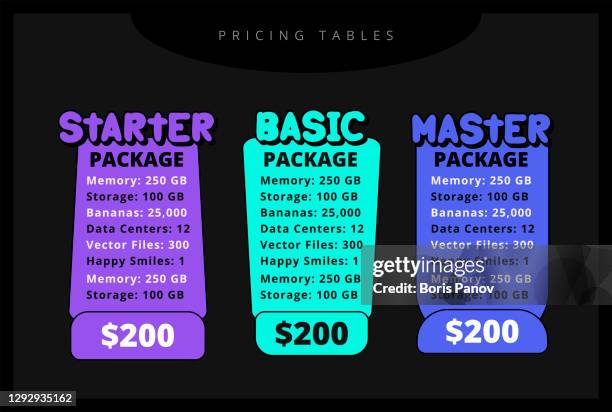 Table Infographic Getty Illustrations, cliparts, dessins animés et icônes de Comparison Table ...