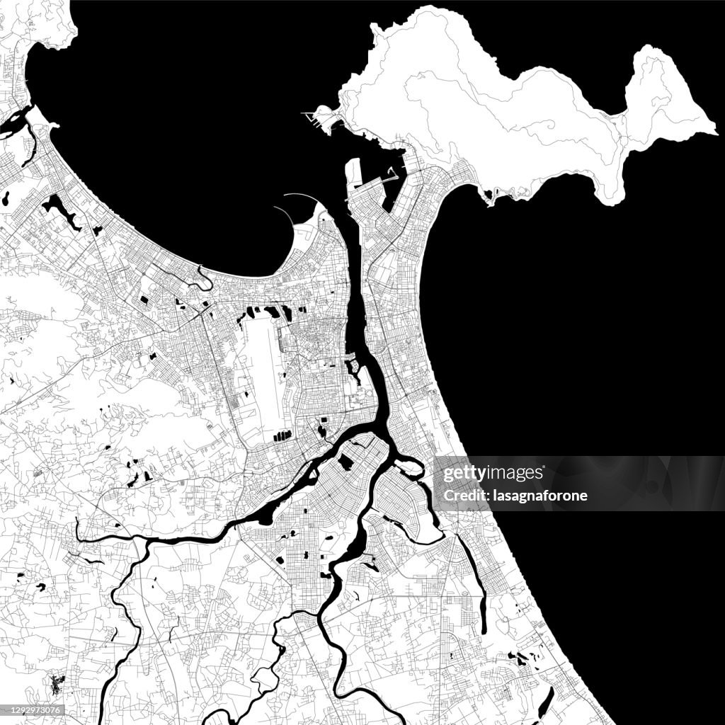 Da Nang, Vietnam Vector Map