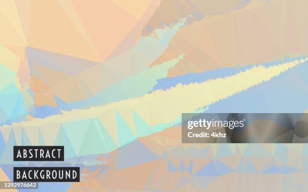 pretty pastel iridescent color polygons abstract background - refraction concept stock illustrations