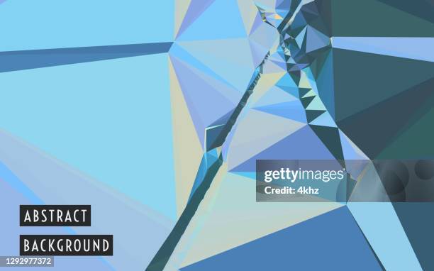 pretty pastel color waves polygon abstract background - sharp stock illustrations