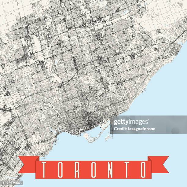 Toronto Map 12 Outline City Map Toronto Stock Photos, High-Res Pictures, and Images ...