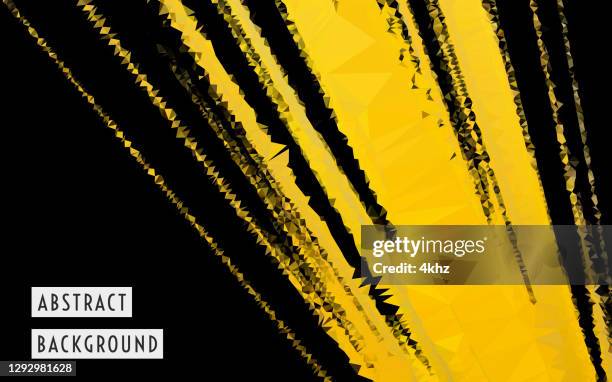 golden polygon blasting beams abstract background - postmodern stock illustrations