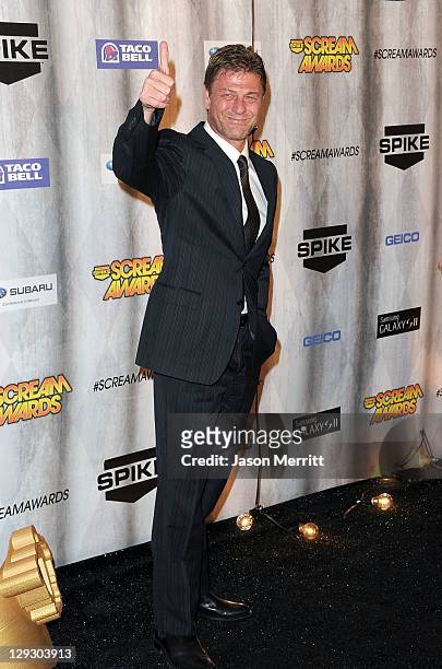 Actor Sean Bean arrives at Spike TV's "SCREAM 2011" awards held at Universal Studios on October 15, 2011 in Universal City, California.