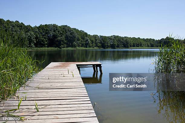 lake and jetty - jetty lake stock pictures, royalty-free photos & images