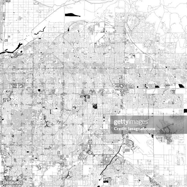 mesa, arizona vector map - aerial desert stock illustrations