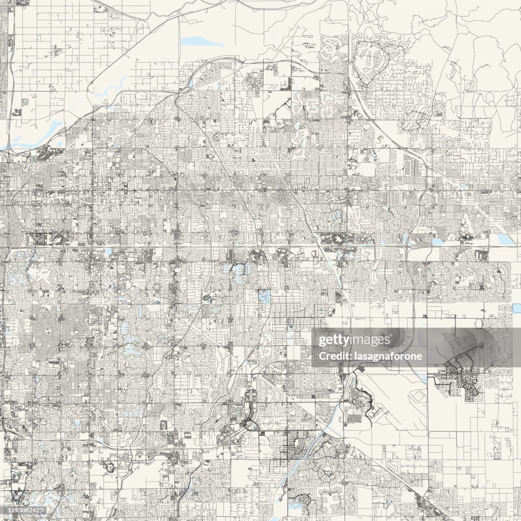 Mesa, Arizona Vector Map
