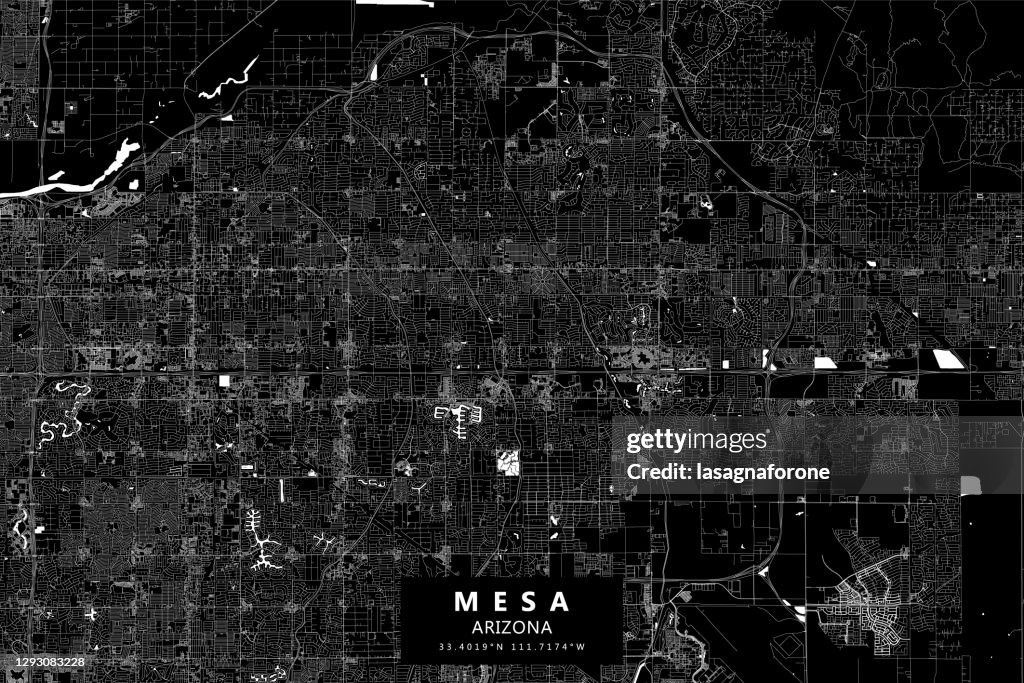 Mesa, Arizona Vector Map