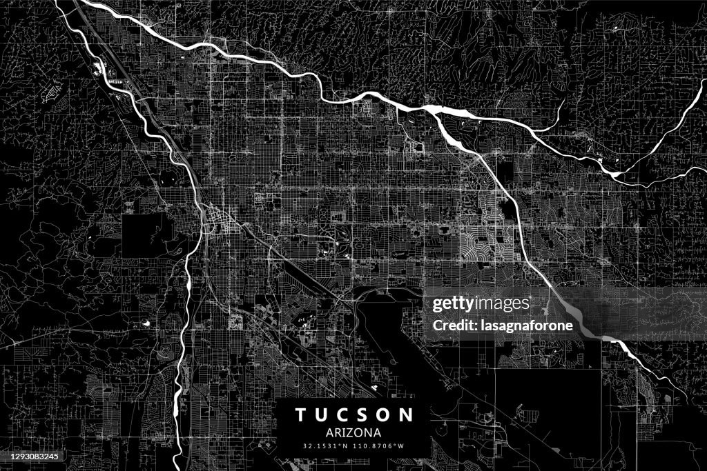 Tucson, Arizona Vector Map
