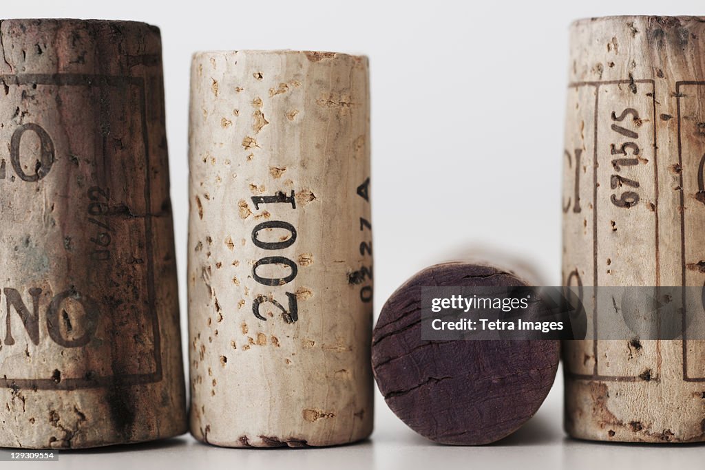 Wine corks with dates