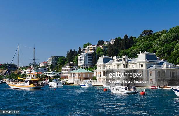 turkey, istanbul, egyptian consolate on the bosphorus  - bosporen bildbanksfoton och bilder