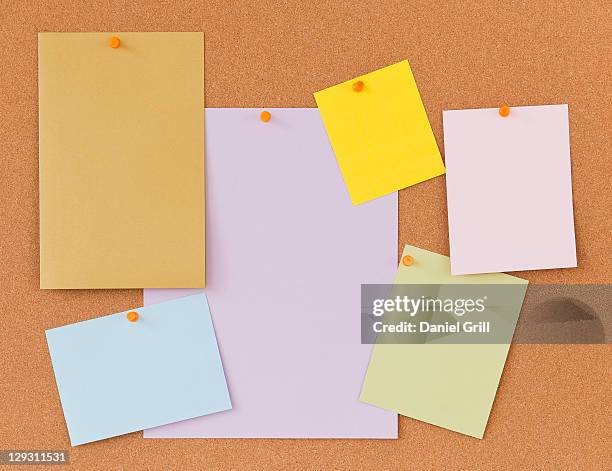 blank labels on cork board - bulletin board 個照片及圖片檔