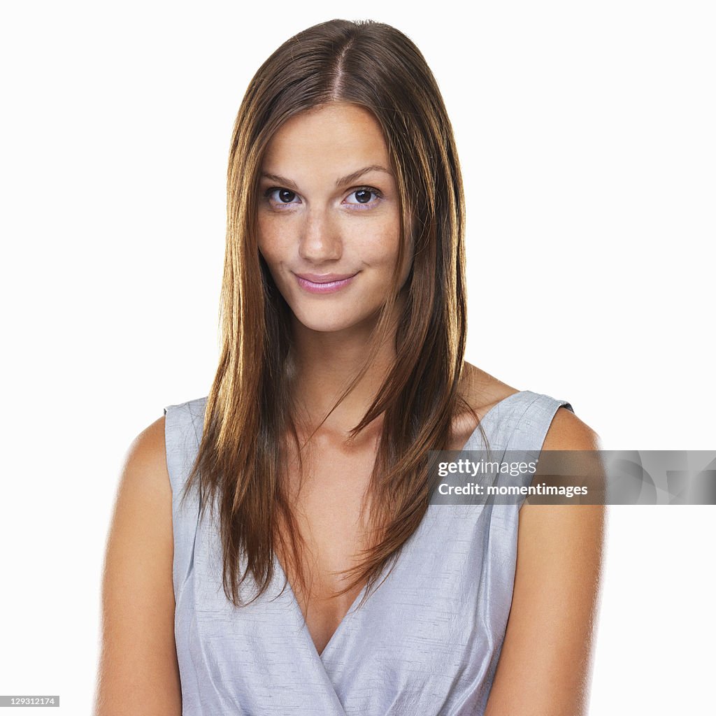 Portrait of beautiful young woman smiling