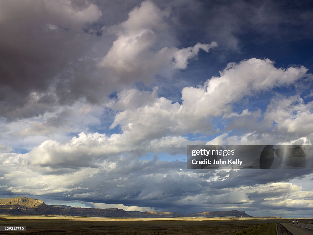 USA, Utah, Clouds over desert landscape