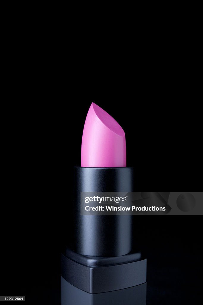 Studio shot of pink lipstick