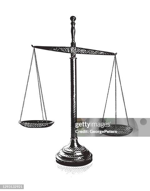 ilustrações de stock, clip art, desenhos animados e ícones de scales of justice - scales