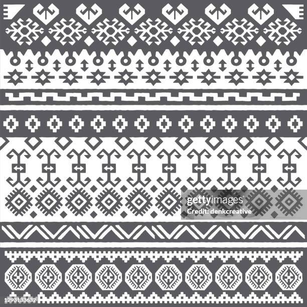 distinctive african fabrics seamless pattern - carpet stock illustrations