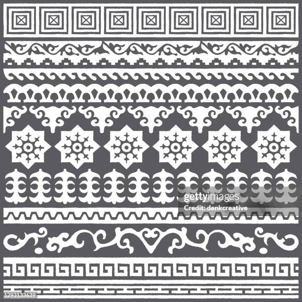 geometrical rug seamless pattern - carpet texture stock illustrations